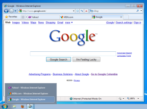Integración de Internet Explorer con las superbar en Windows 7